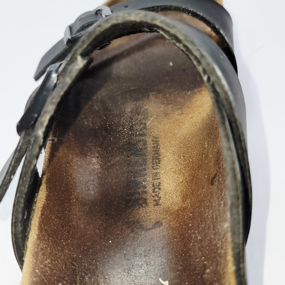 Birkenstock Black Two Strap Sandals Men's Cork Footbed Comfort 10.5 UK 11.5 US - Picture 8 of 11